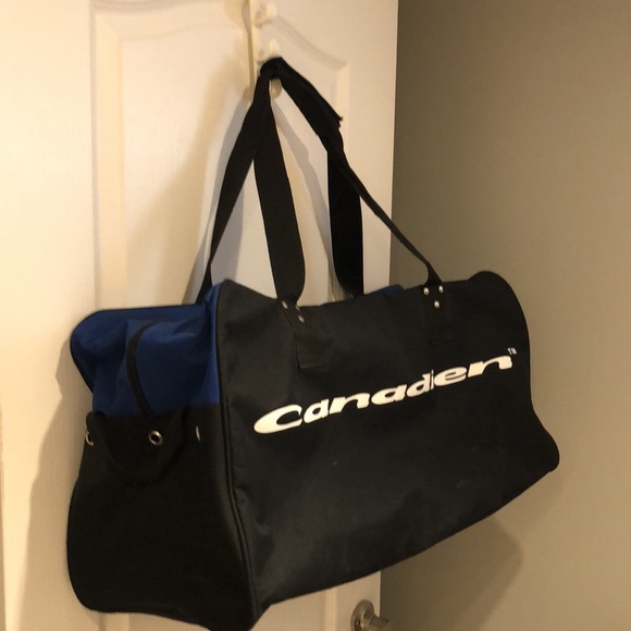 Y2K Hockey Blue Toiletry Bag black Handles Travel - Picture 5 of 5